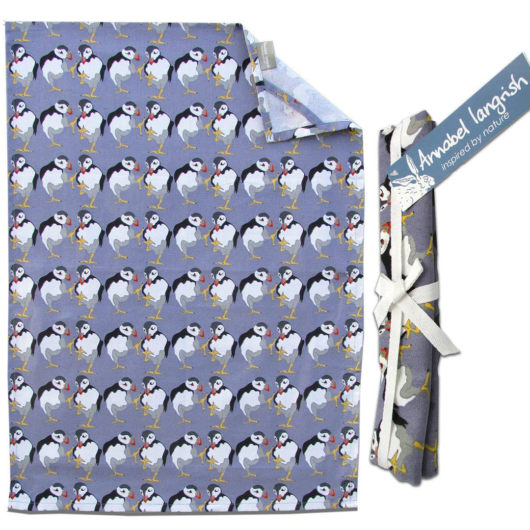 Dancing Puffins Tea Towel - Birch & BrackenTEA TOWEL