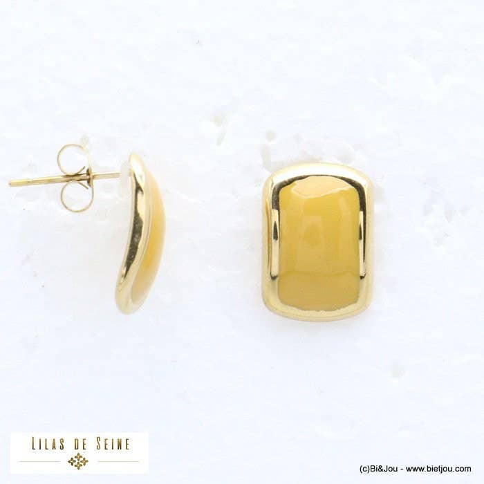 Retro Enamel Ear Studs - Birch & BrackenEARRINGS