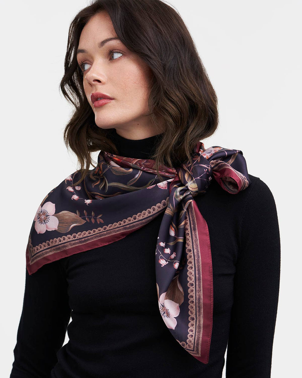 Aurora Tales Peach Square Scarf - Birch & Bracken