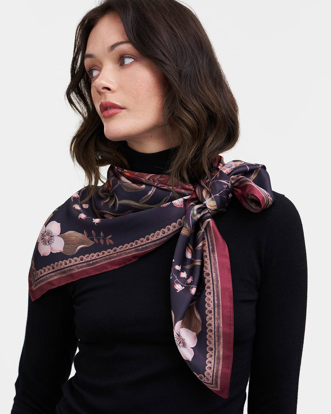 Aurora Tales Peach Square Scarf - Birch & Bracken