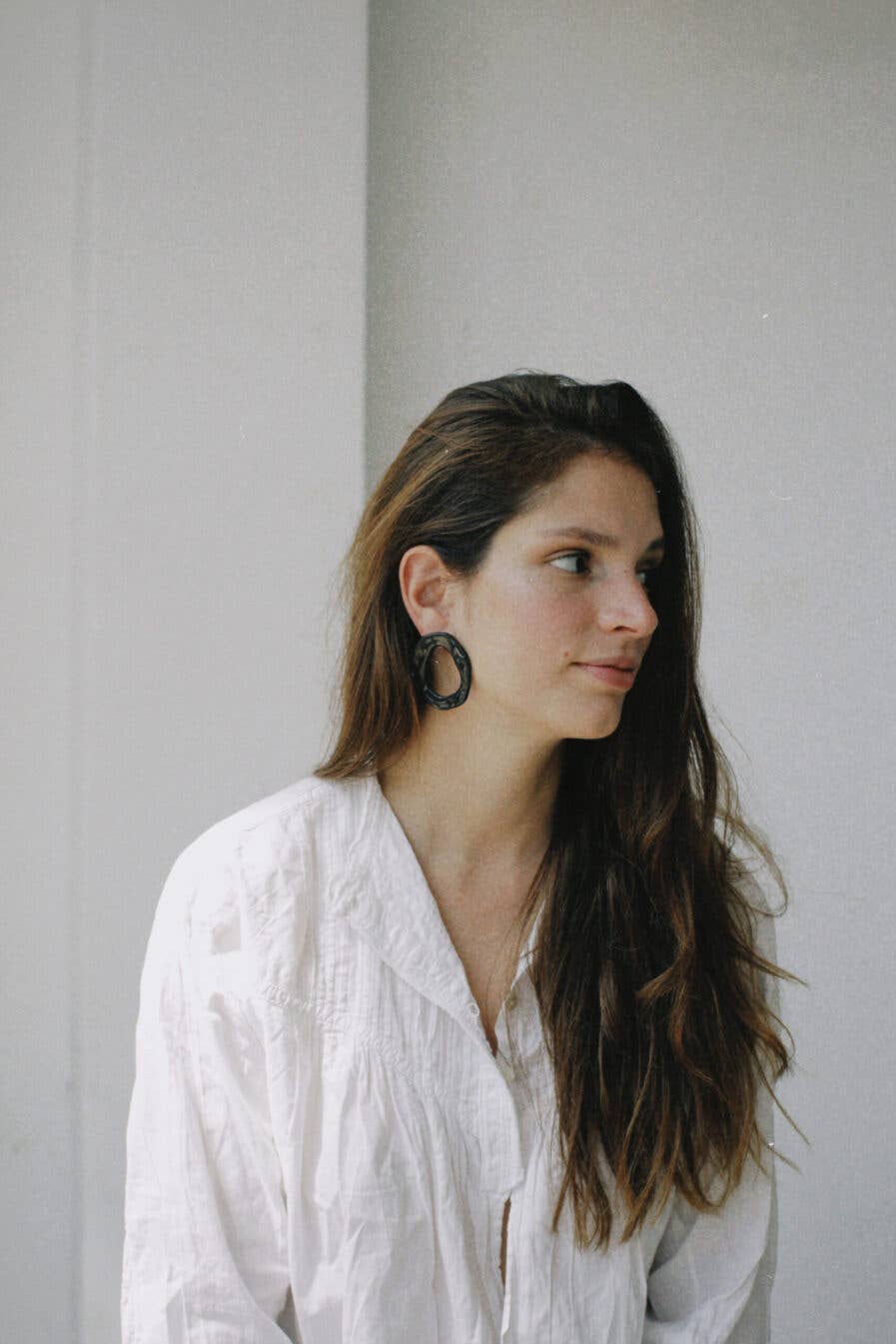 Black circle ceramic earrings - Birch & BrackenEARRINGS