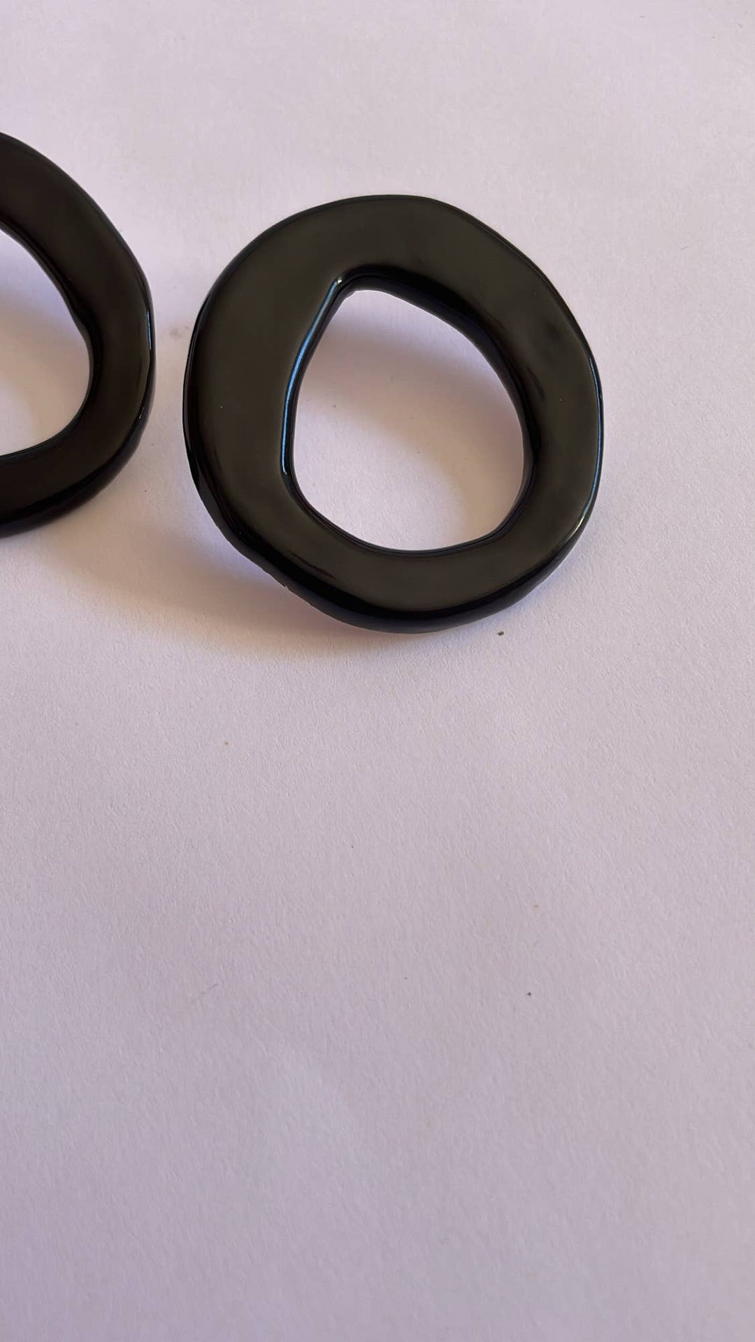 Black circle ceramic earrings - Birch & BrackenEARRINGS