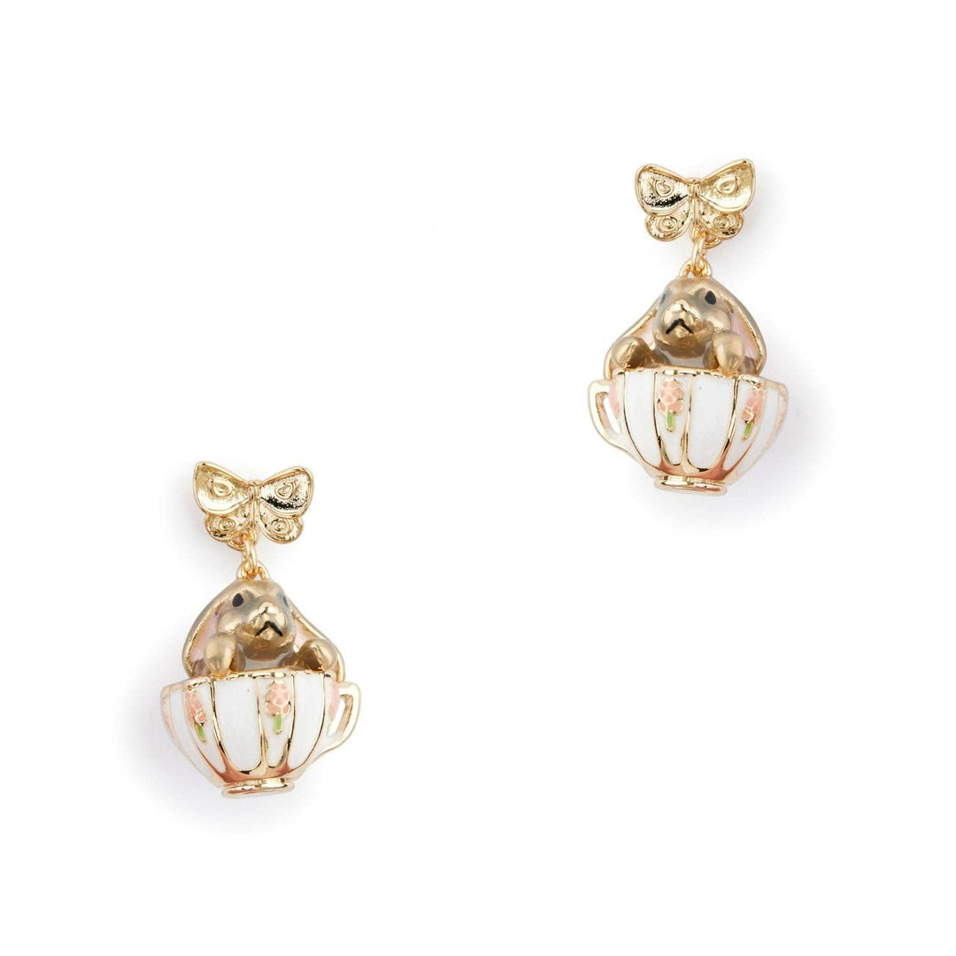 Bunny in a Tea - Cup Earrings - Birch & BrackenEARRINGS