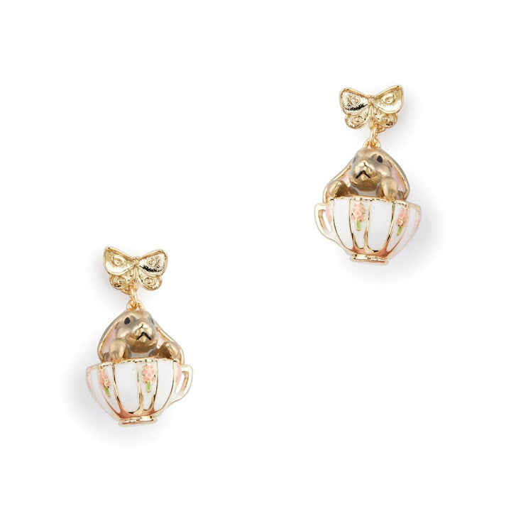 Bunny in a Tea - Cup Earrings - Birch & BrackenEARRINGS
