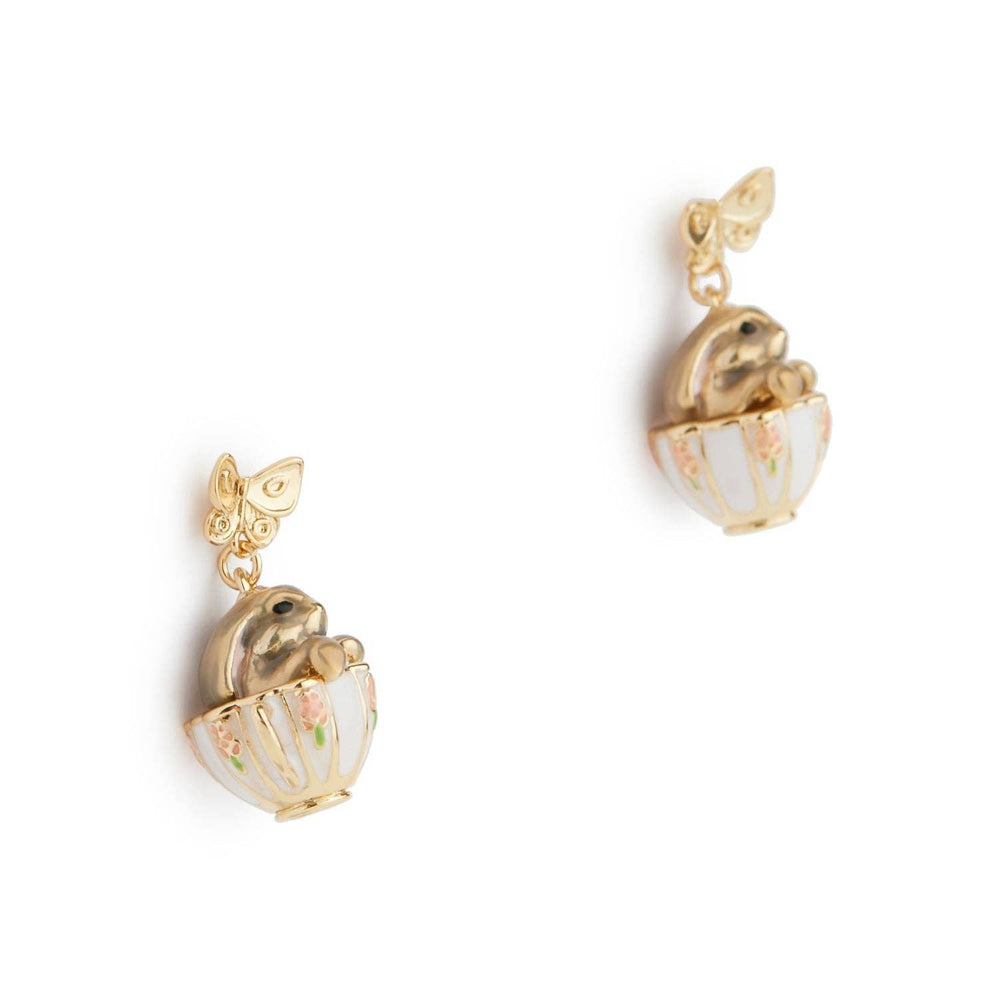Bunny in a Tea - Cup Earrings - Birch & BrackenEARRINGS