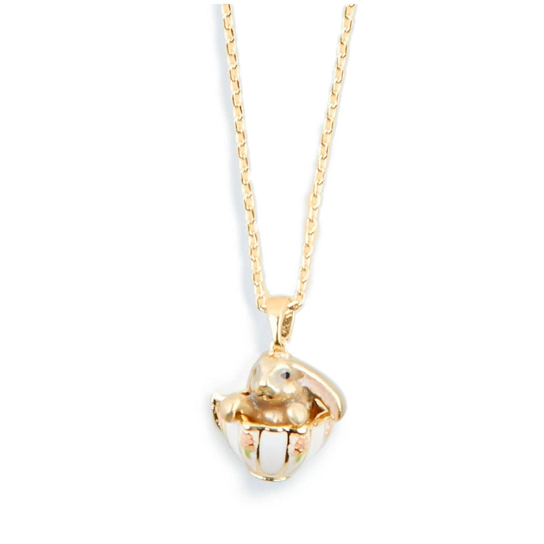 Bunny in a Tea - Cup Pendant - Birch & BrackenNECKLACE