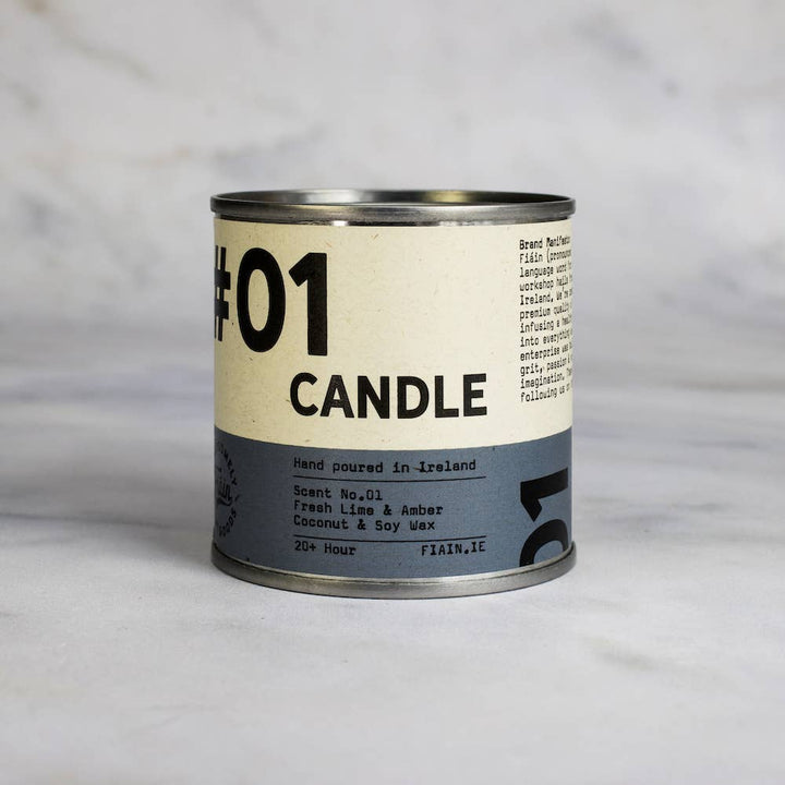 Candle 01 | Fresh Lime & Amber: Mini (20hr) - Birch & BrackenCANDLE