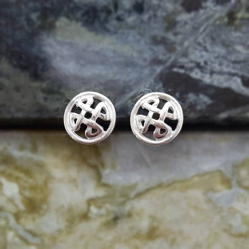 Celtic Knot Cross Stud Earrings - Birch & BrackenEARRINGS