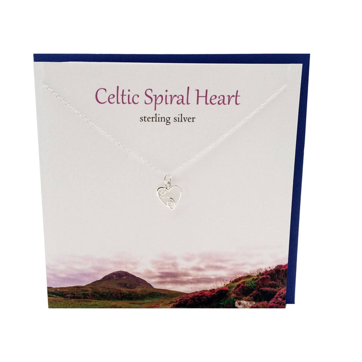 Celtic spiral heart necklace - Birch & BrackenNECKLACE