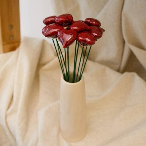 Ceramic Heart On Stem - Birch & BrackenFLOWERS