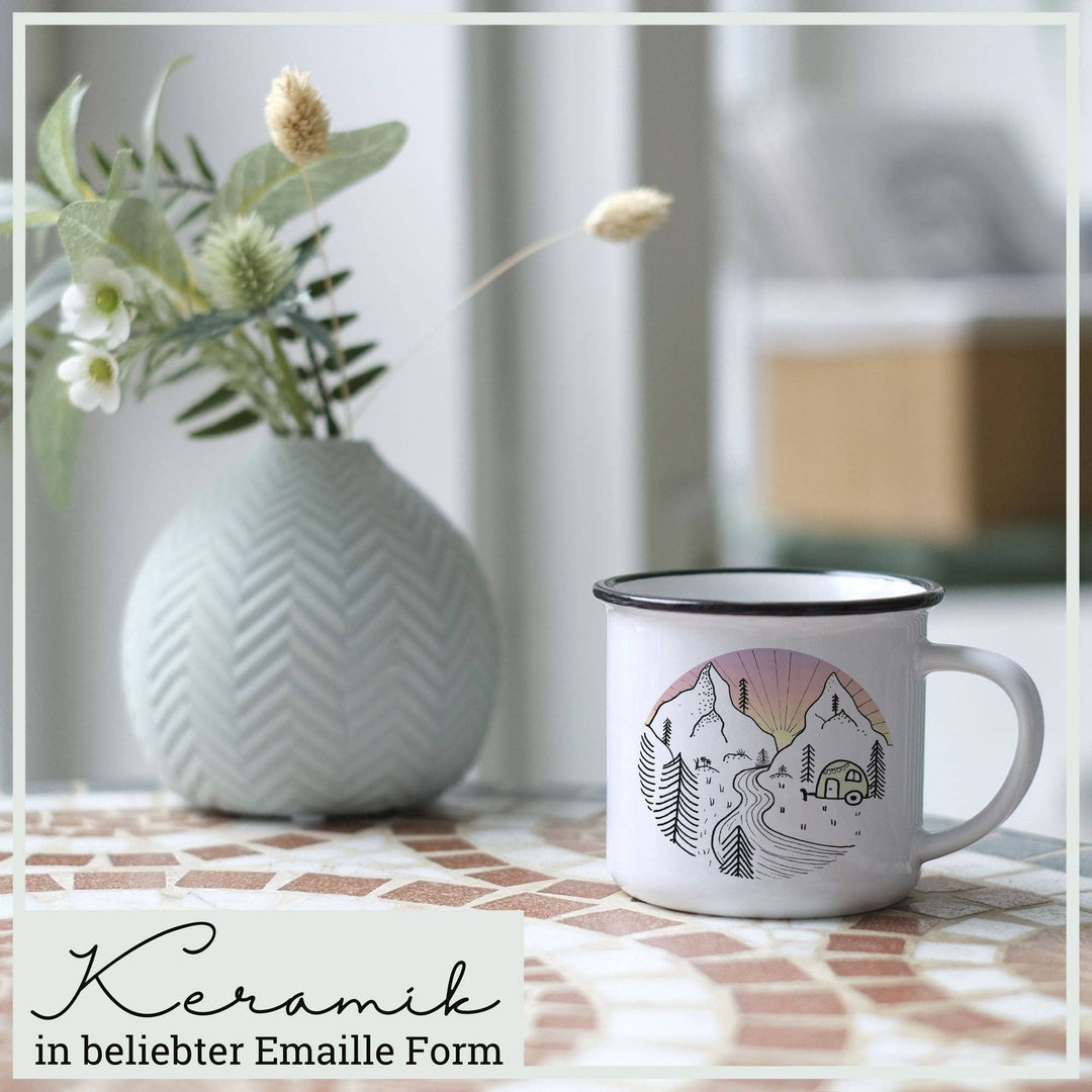 Ceramic mug: Camping Day and Night - Birch & BrackenMUG
