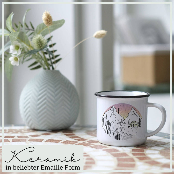 Ceramic mug: Camping Day and Night - Birch & BrackenMUG