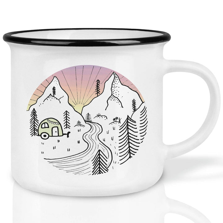 Ceramic mug: Camping Day and Night - Birch & BrackenMUG