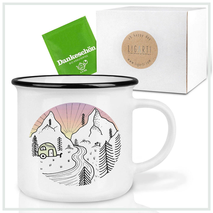 Ceramic mug: Camping Day and Night - Birch & BrackenMUG