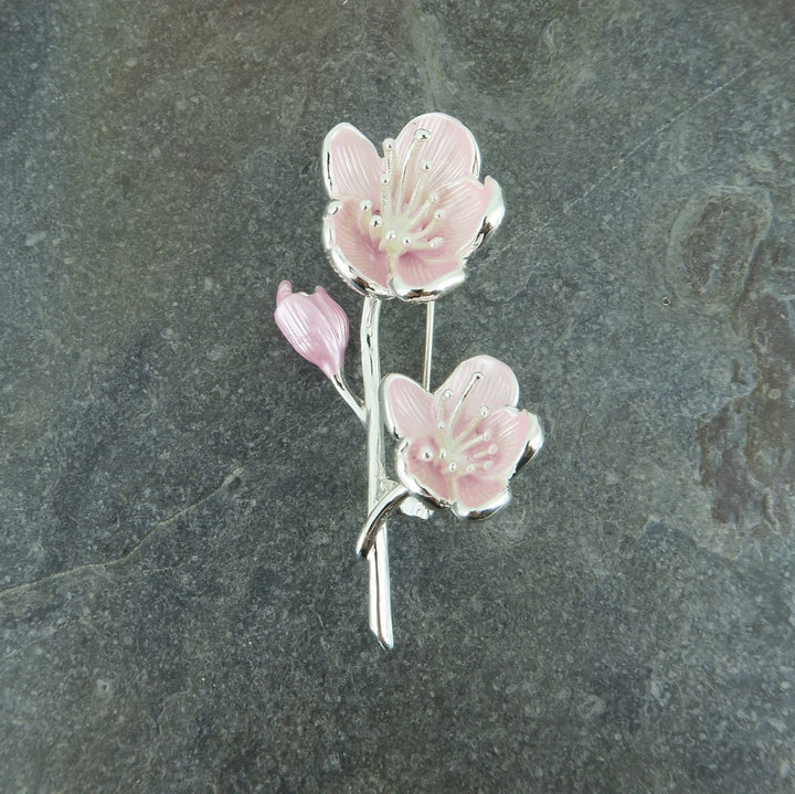 Cherry Blossom Pink Flower Brooch - Birch & BrackenBROOCH