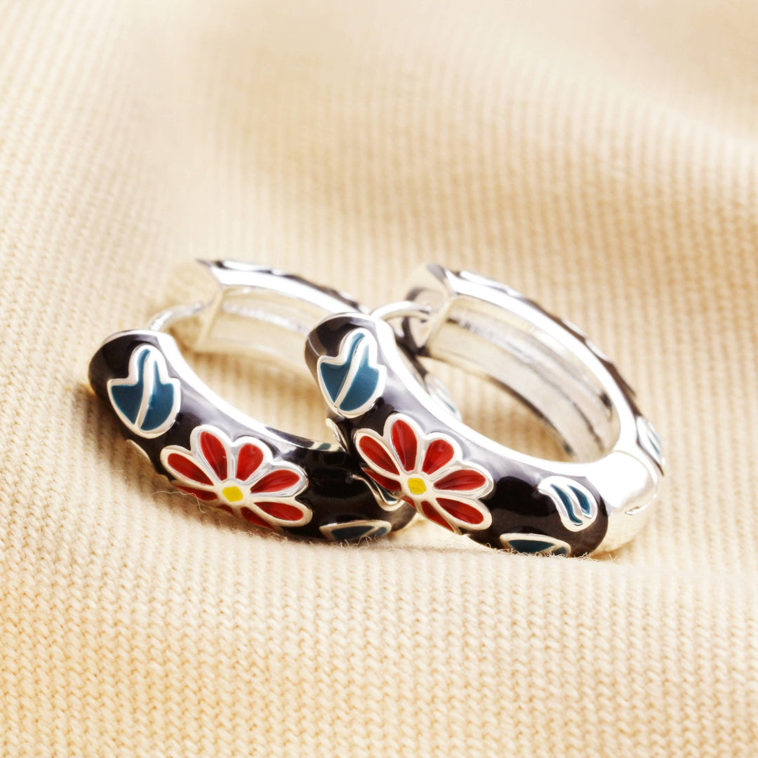 Cloisonné Hoop Earrings - Birch & BrackenEARRINGS