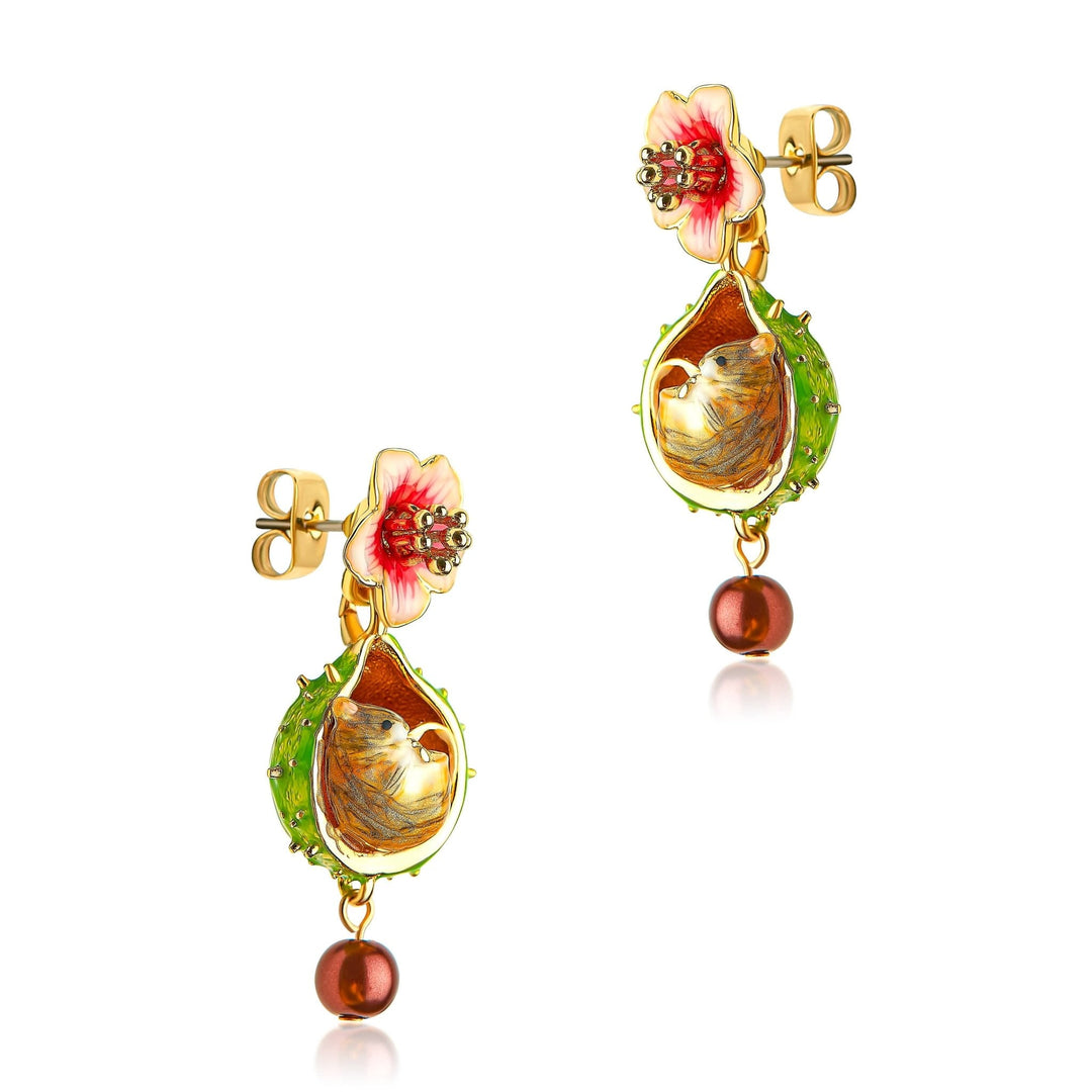 Conker Mouse Drop Earrings - Birch & BrackenEARRINGS