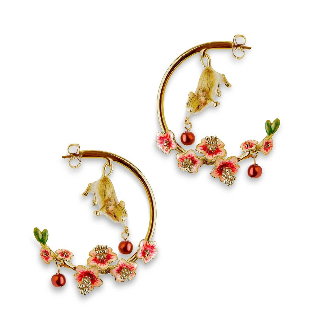 Conker Mouse Hoop Earrings - Birch & BrackenEARRINGS