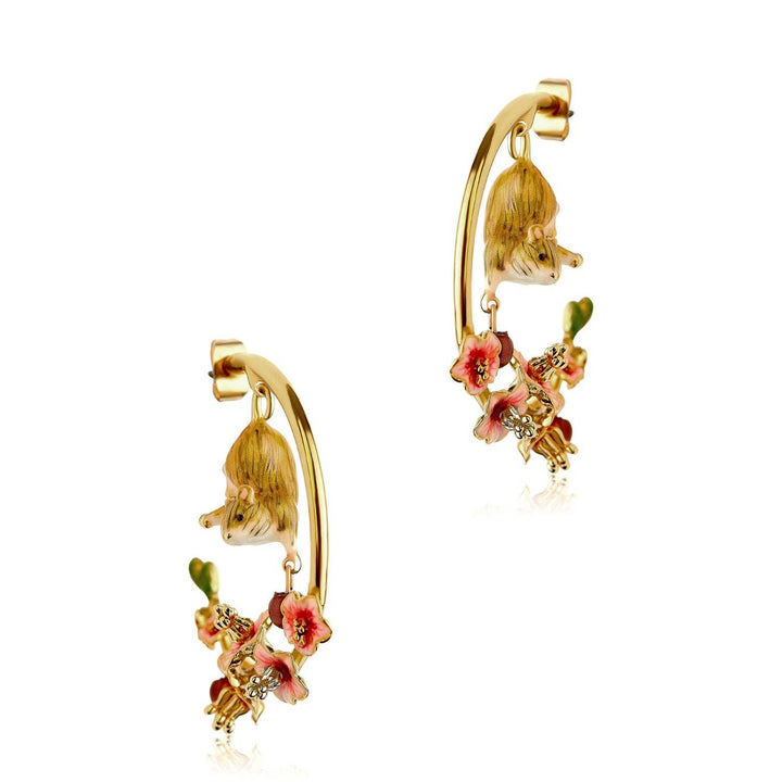 Conker Mouse Hoop Earrings - Birch & BrackenEARRINGS