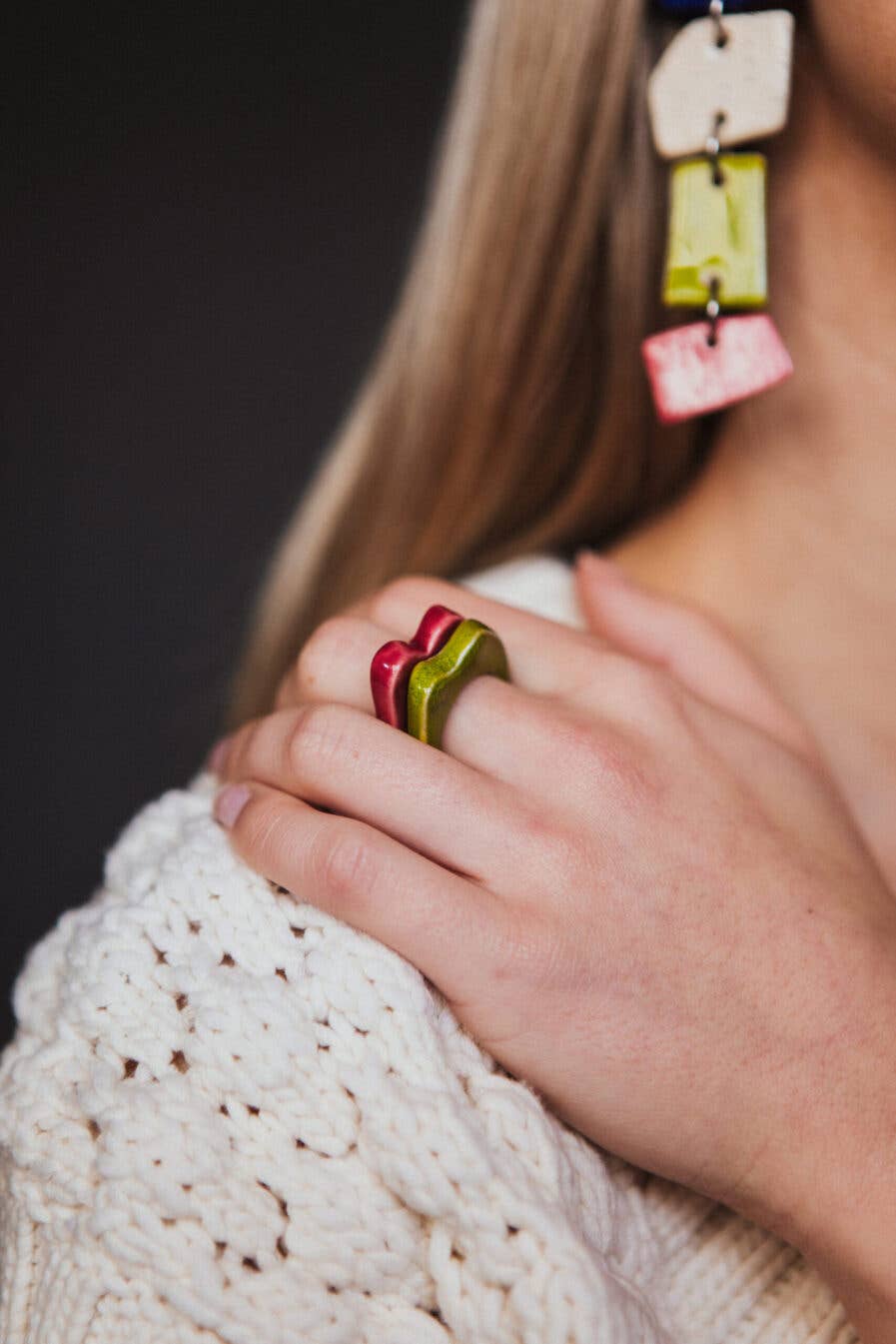 Cora ceramic ring (various colours) - Birch & BrackenRING