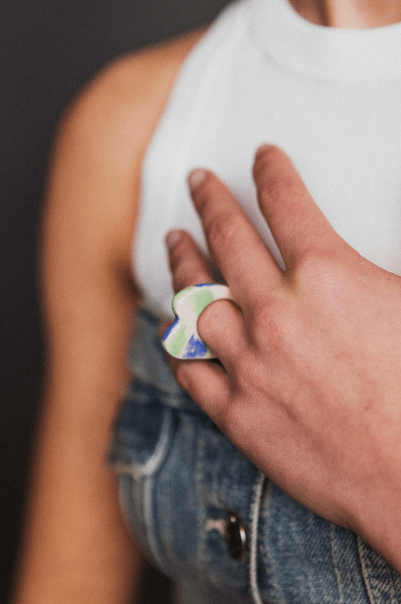 Cora ceramic ring (various colours) - Birch & BrackenRING