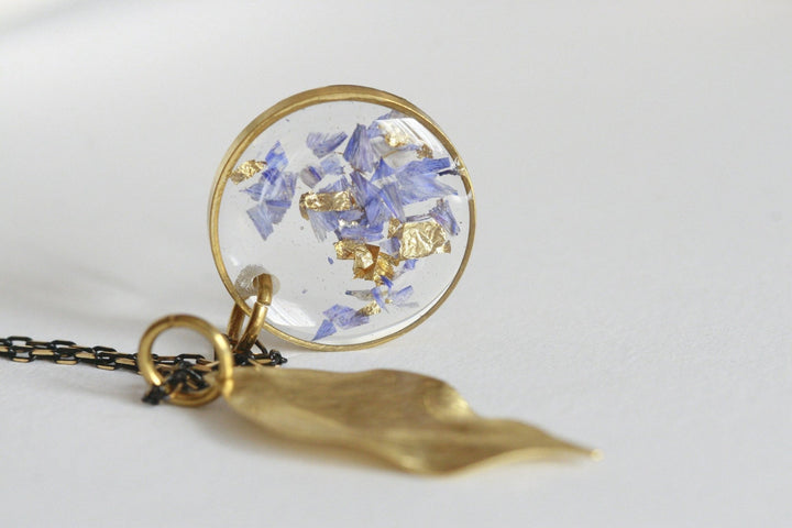 Cornflower Petal Confetti Necklace - Birch & BrackenNECKLACE