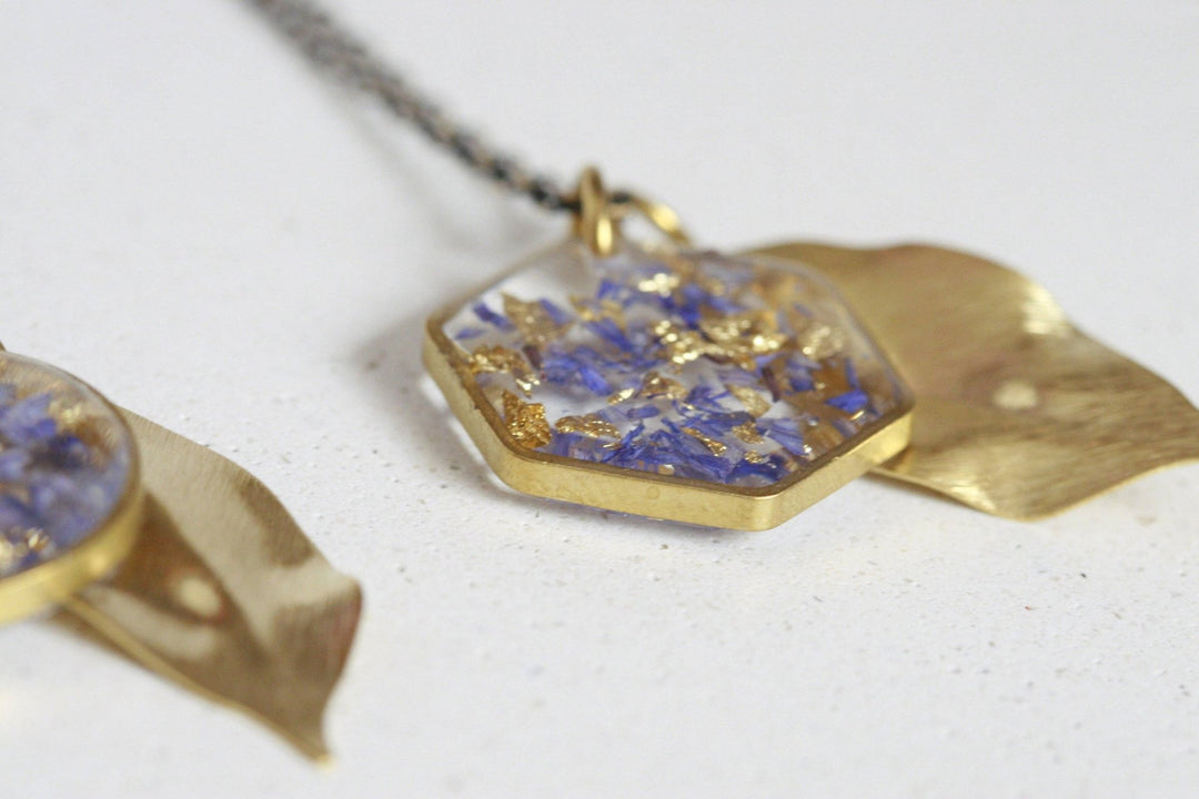 Cornflower Petal Confetti Necklace - Birch & BrackenNECKLACE