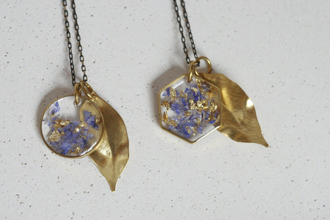 Cornflower Petal Confetti Necklace - Birch & BrackenNECKLACE