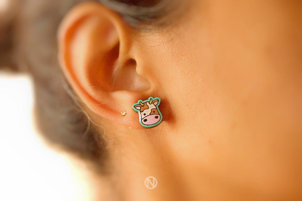 Cow Stud Earrings - Birch & BrackenEARRINGS