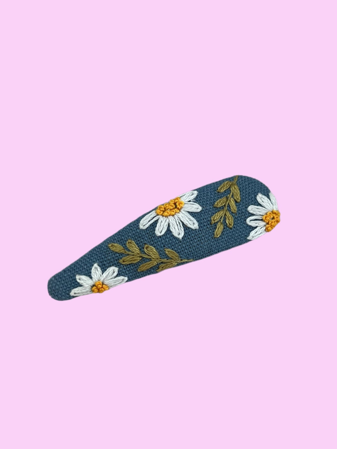 Daisy Hand Embroidered Hairclip - Birch & BrackenHAIR ACCESSORIES