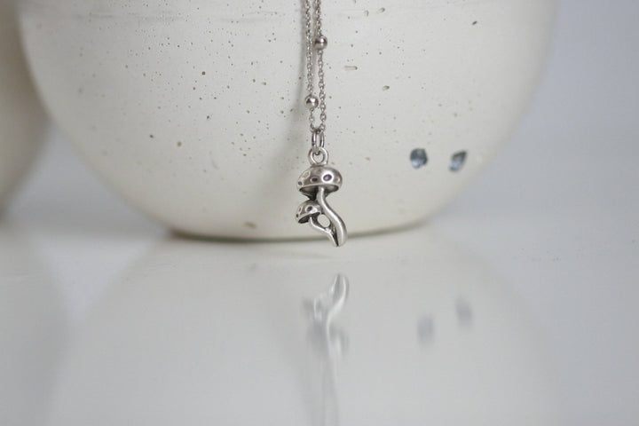 Delicate Mushroom Necklace - Birch & BrackenNECKLACE