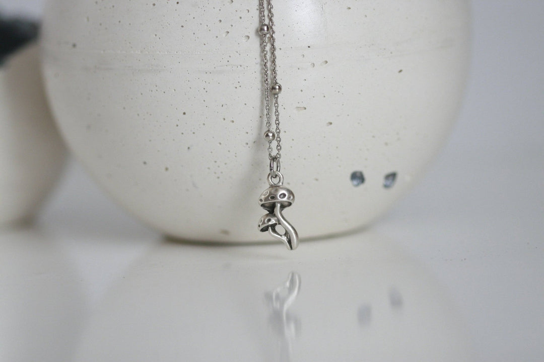 Delicate Mushroom Necklace - Birch & BrackenNECKLACE
