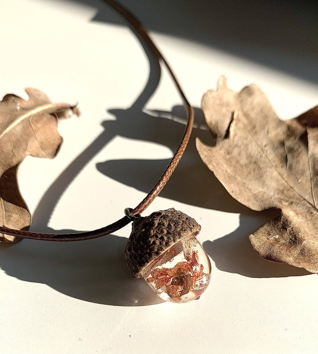 Dried Acorn Necklace - Birch & BrackenNECKLACE