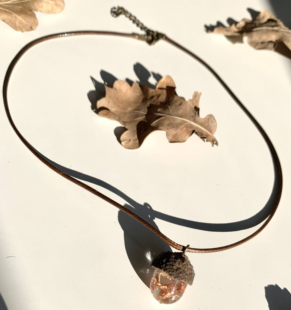 Dried Acorn Necklace - Birch & BrackenNECKLACE
