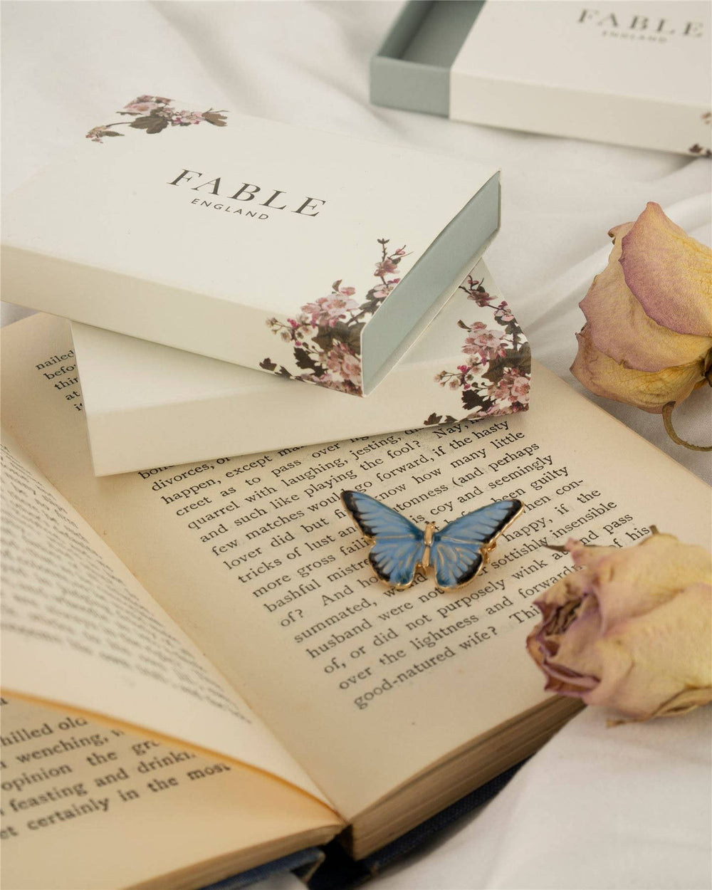 Enamel Blue Butterfly Brooch - Birch & BrackenBROOCH