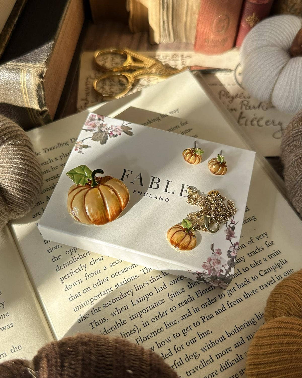 Enamel Pumpkin Brooch - Birch & BrackenBROOCH