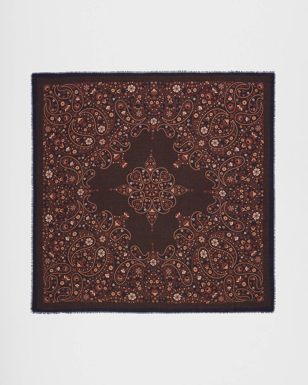 Eve Paisley Large Square Chocolate Brown Pashmina Scarf - Birch & BrackenSCARF
