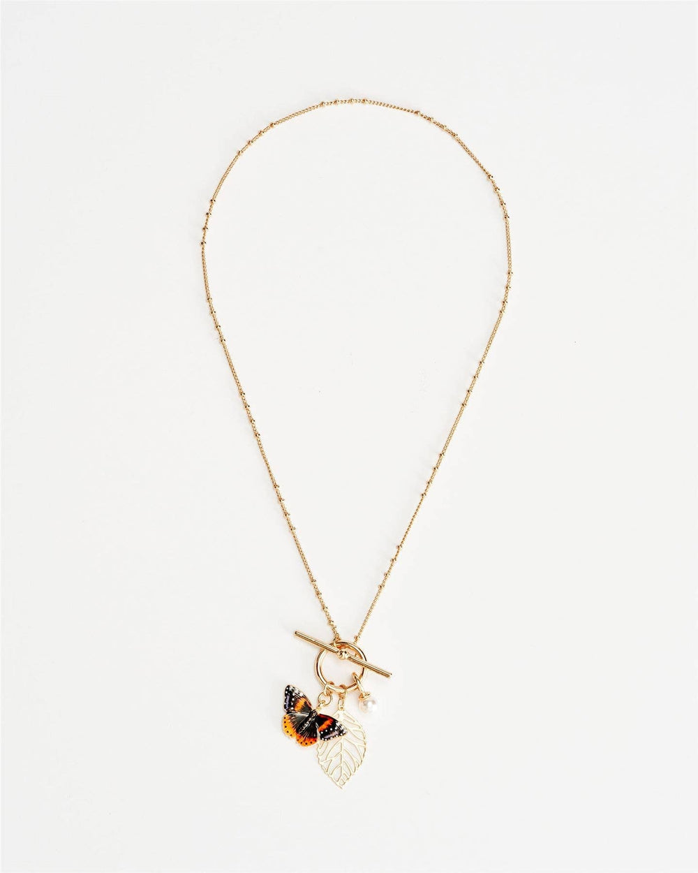 FABLE Enamel Red Admiral Charm Necklace: Matchbox - Birch & BrackenNECKLACE
