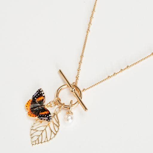 FABLE Enamel Red Admiral Charm Necklace: Matchbox - Birch & BrackenNECKLACE