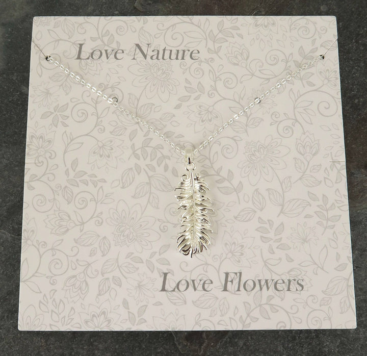 Feather Pendant Necklace - Birch & BrackenNECKLACE