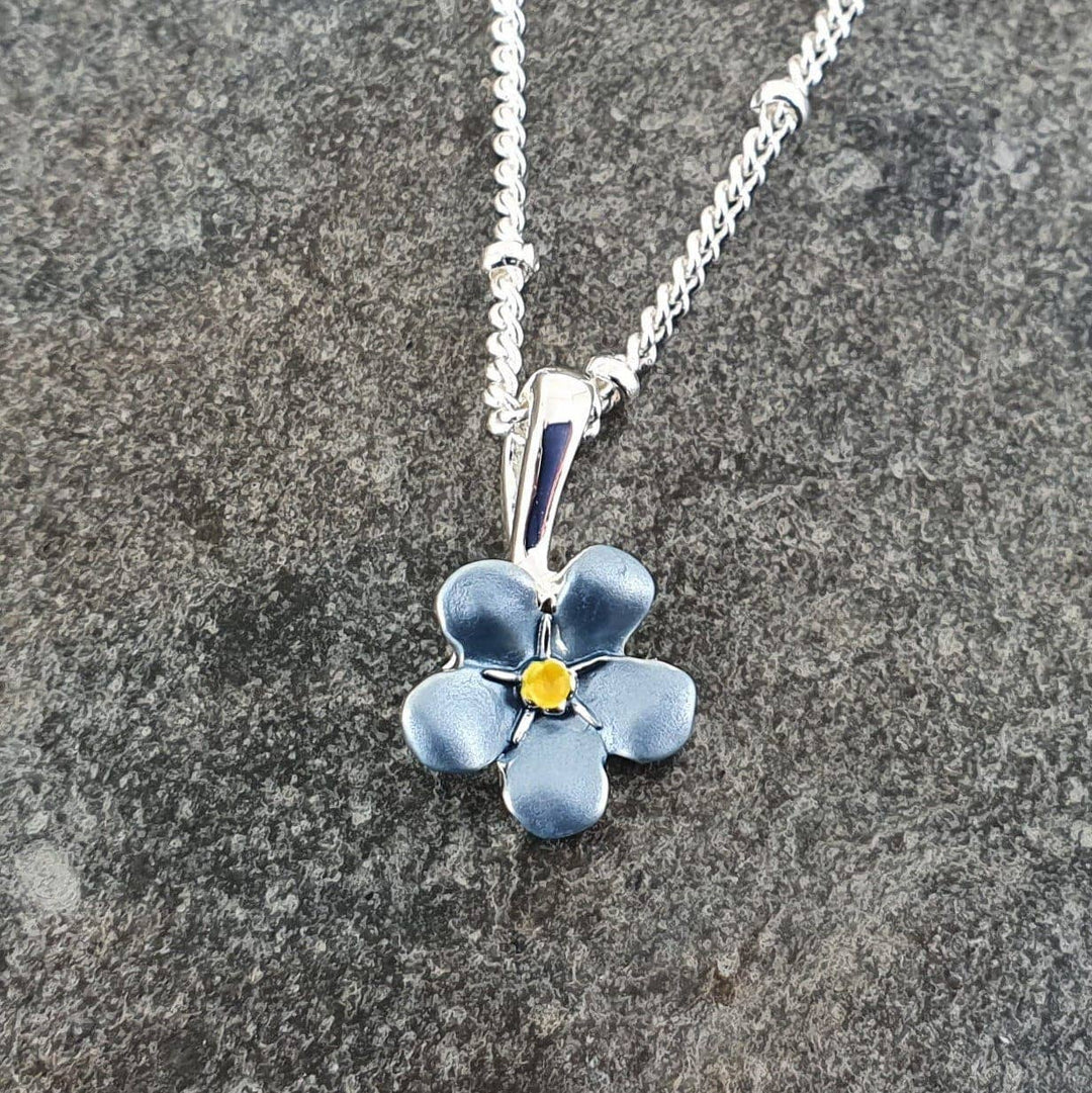 Forget Me Not Mini Flower Pendant Necklace - Birch & BrackenNECKLACE