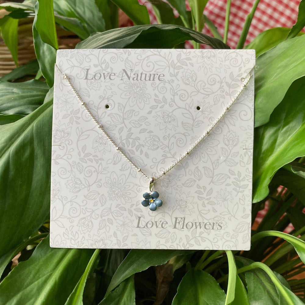 Forget Me Not Mini Flower Pendant Necklace - Birch & BrackenNECKLACE