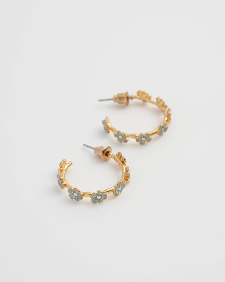 Forget - Me - Not Stud Hoops - Birch & BrackenEARRINGS