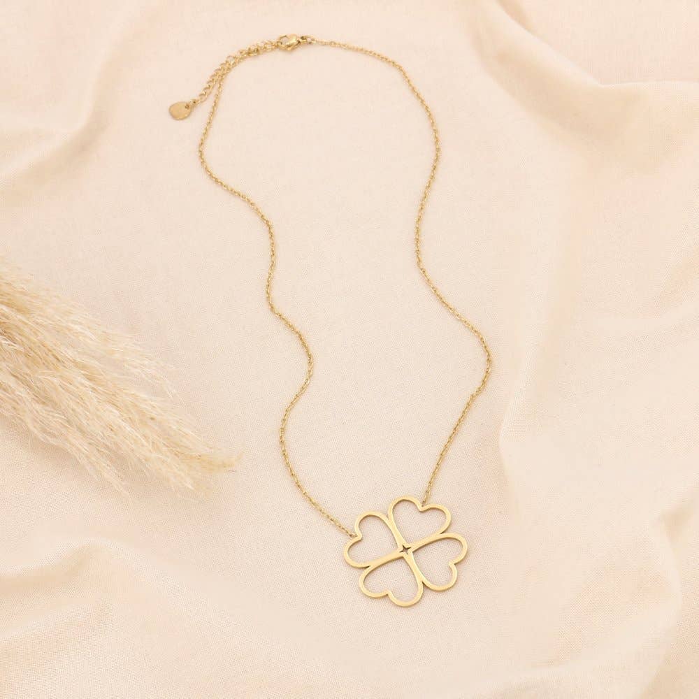 Four Leaf Clover Fine Chain Necklace - Birch & BrackenNECKLACE