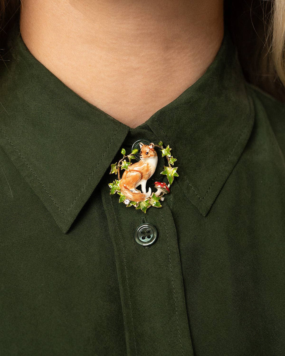 Fox & Ivy Brooch - Birch & BrackenBROOCH