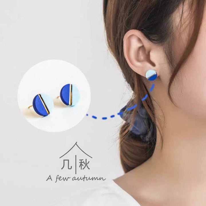 Geometric Porcelain Earrings - Birch & Bracken