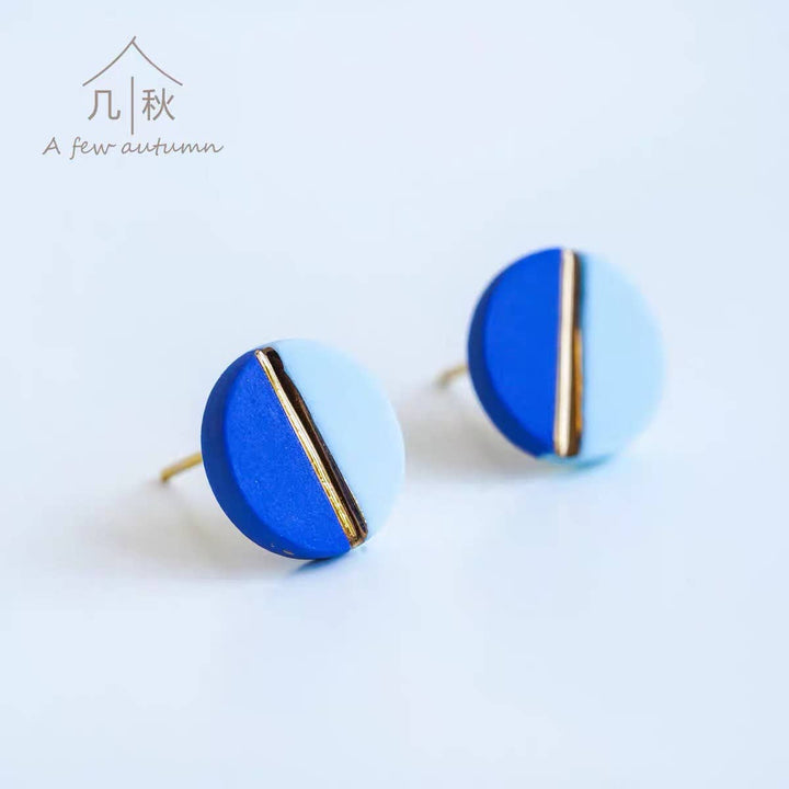 Geometric Porcelain Earrings - Birch & Bracken
