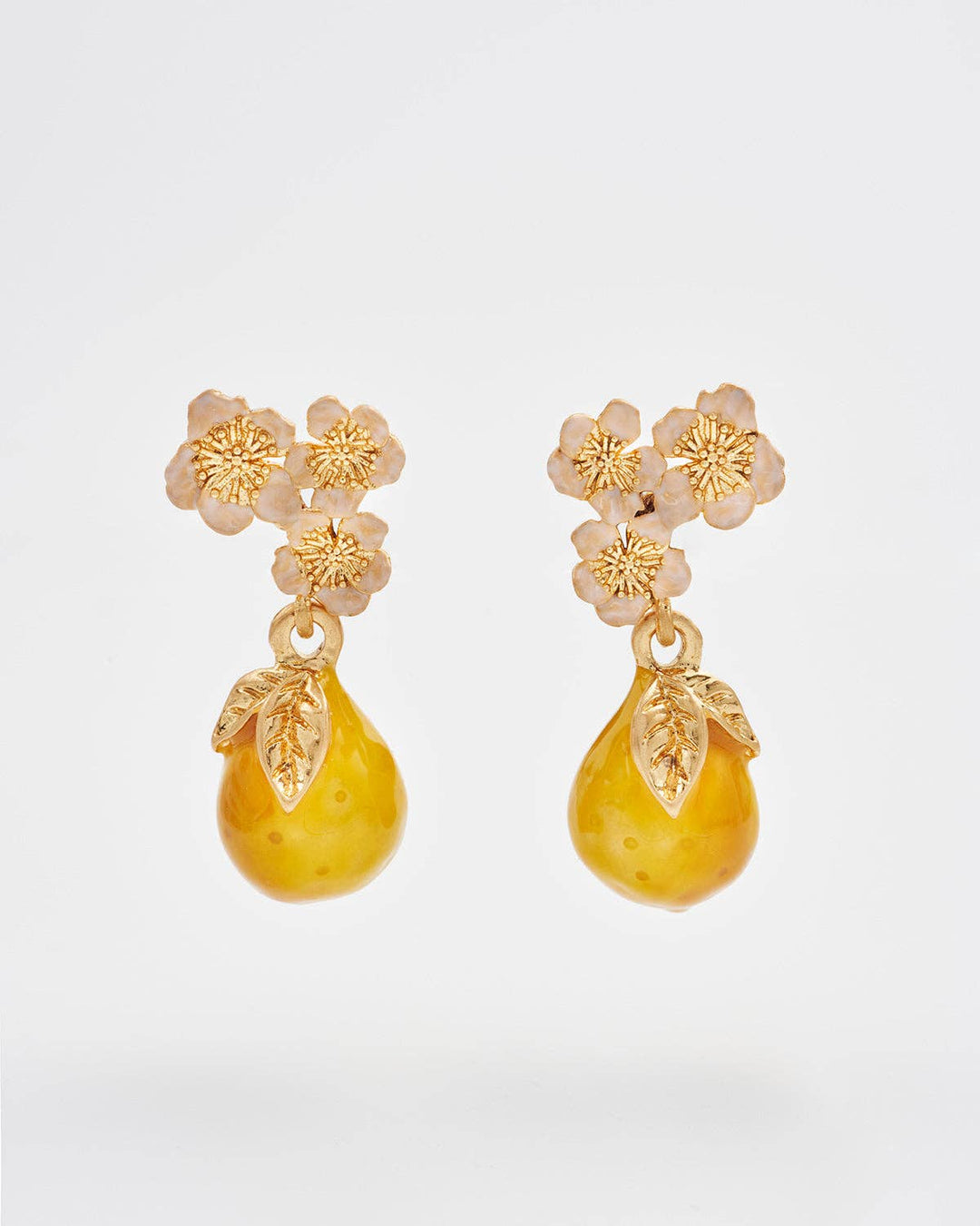 Golden Pear Drop Gold Earrings - Birch & Bracken