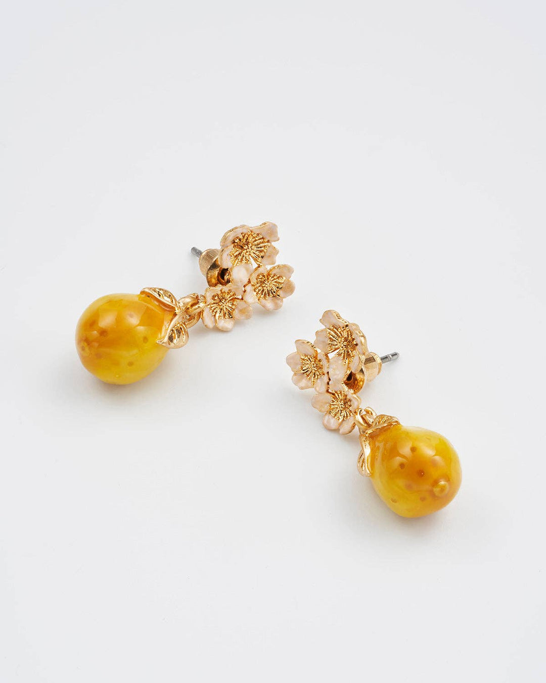 Golden Pear Drop Gold Earrings - Birch & Bracken