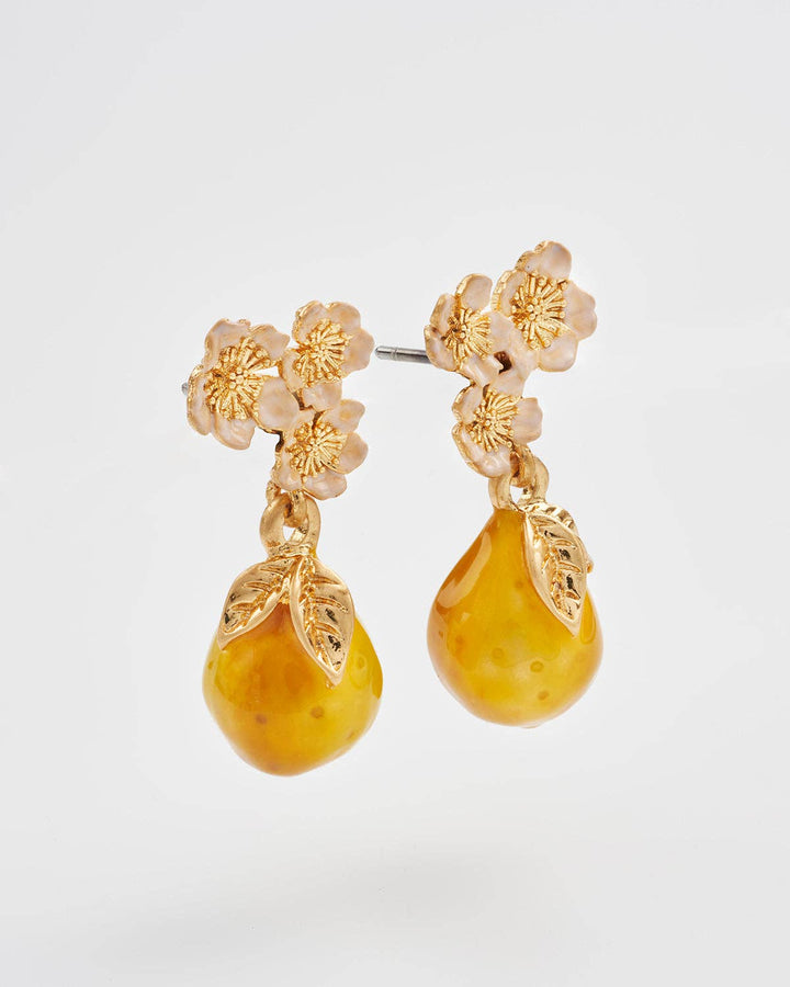 Golden Pear Drop Gold Earrings - Birch & Bracken
